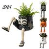 Harpiks Sukkulent Planteholder 2 stk. Fantasifuld Planteholder med Hængende Ben, Svingende Siddende Blomsterpotte til Kreativ Fødselsdagsgave Havebrugere Sukkulenter, Sjov