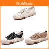 Korean Style Womens Casual Shoes With Leather Patchwork And Velcro For Summer And Spring Wear