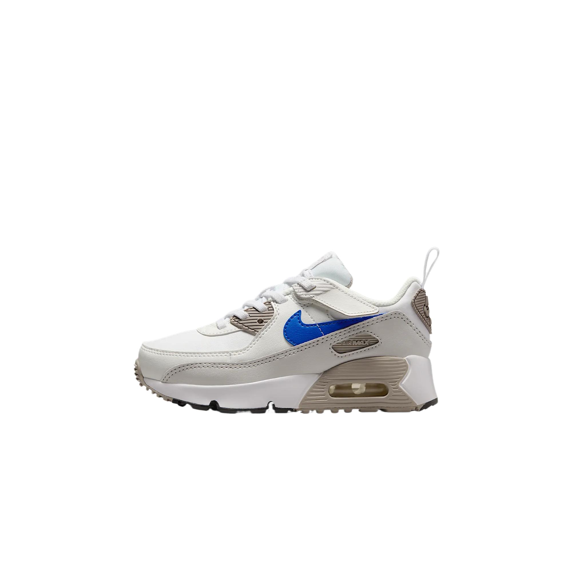

Nike Air Max 90 EasyOn PS Summit White Racer Blue Kids кроссовки кремовые колледж-серые HF6357-105 27