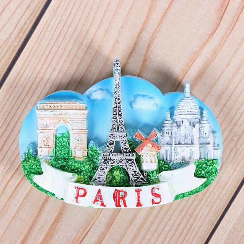 France Travelling Souvenirs Fridge Magnets Home Decoration Wedding Birthday Gifts Photo Wall Magnetic Stickers Paris Stickers