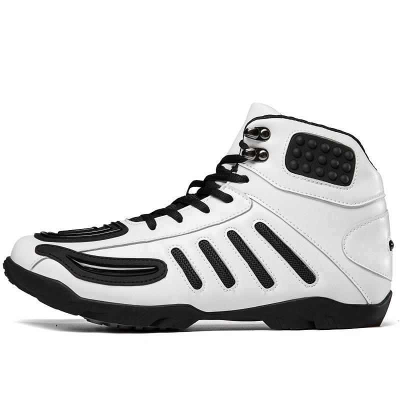 

Мотоциклетная обувь Мотоциклетная обувь Мужские мотоциклисты Всесезонные цветные мотоциклетные ботинки Гоночные ботинки Всесезонное мотоциклетное туристическое снаряжение 43 белый