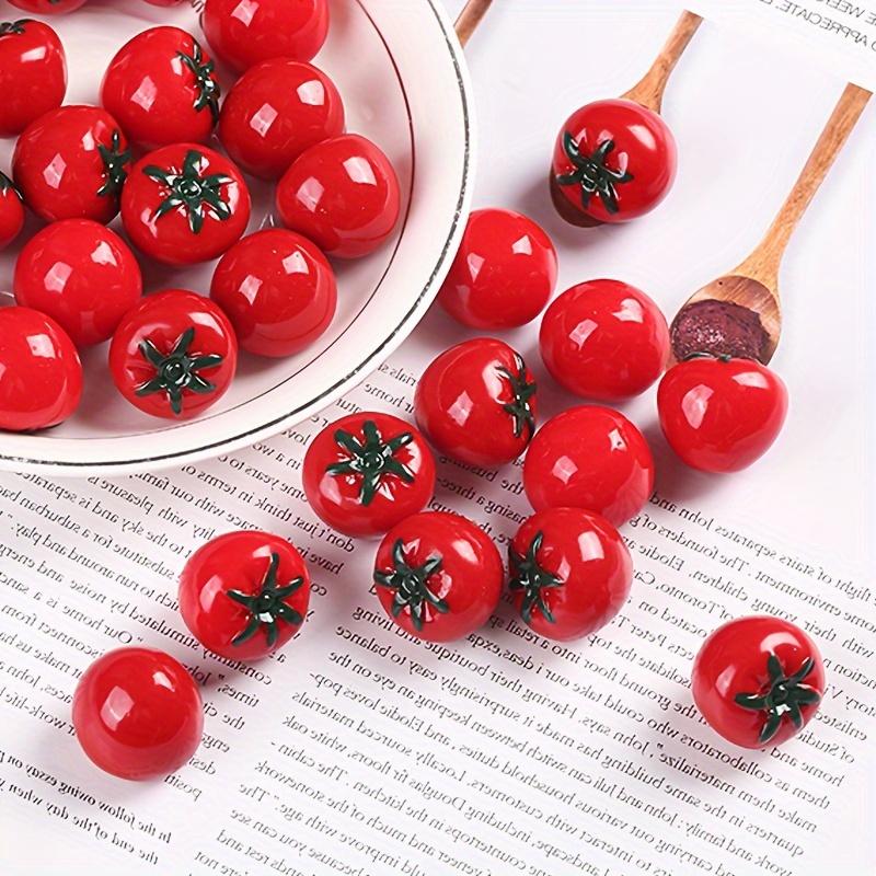10pcs DIY Mini Tomato Model Ornaments, DIY Accessories Art Crafts Supply, Home Decoration, Perfect DIY Jewelry Crafts, Art Crafts Supply