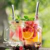 2 Piece Anti-skid Design Straw Spoon Reusable Drinking Stirring Straw Filter Straw  Travel