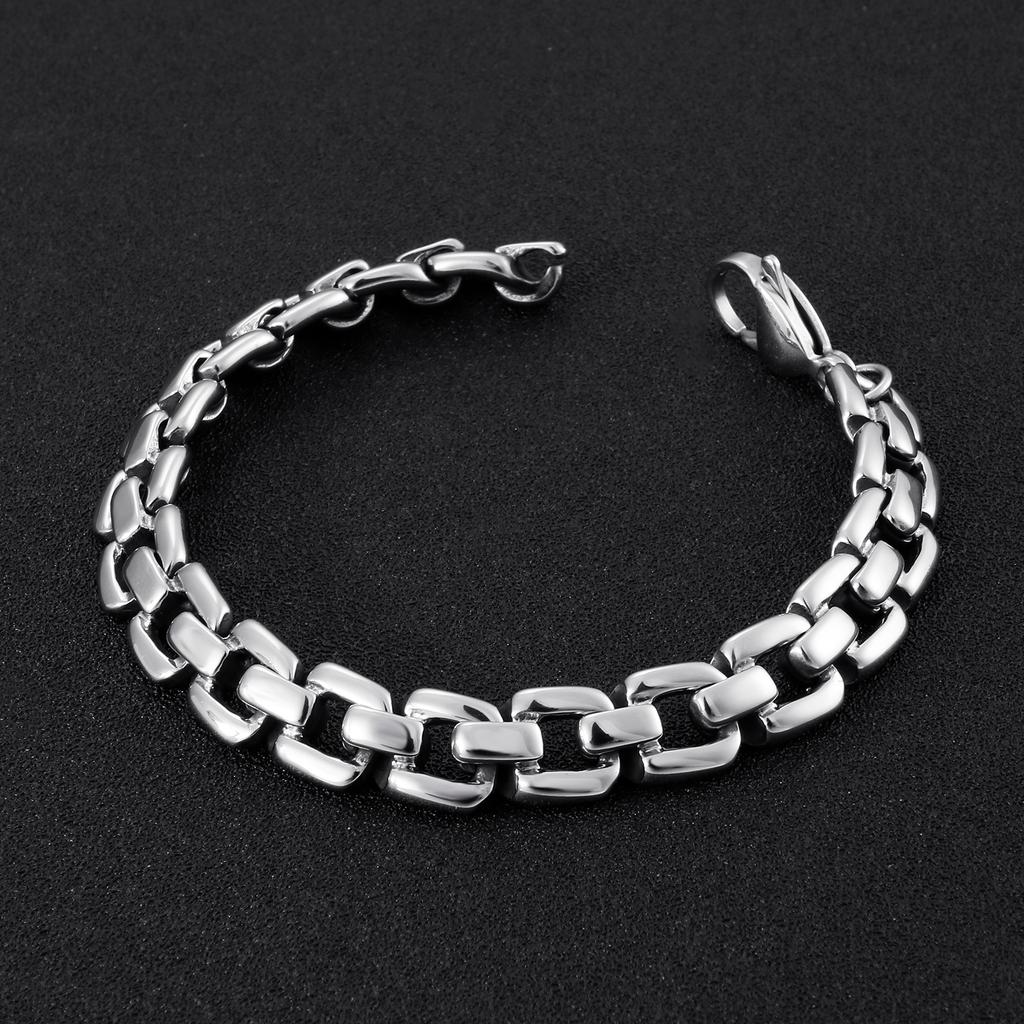 KALEN Personality Stainless Steel square Buckle Bracelet Men