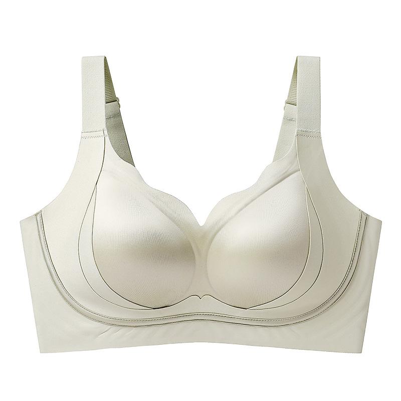 Underwear Women's Seamless Gathering Bra with Anti Sagging Support Women's Bra Simple and Smooth Surface Bra Push Up Bra