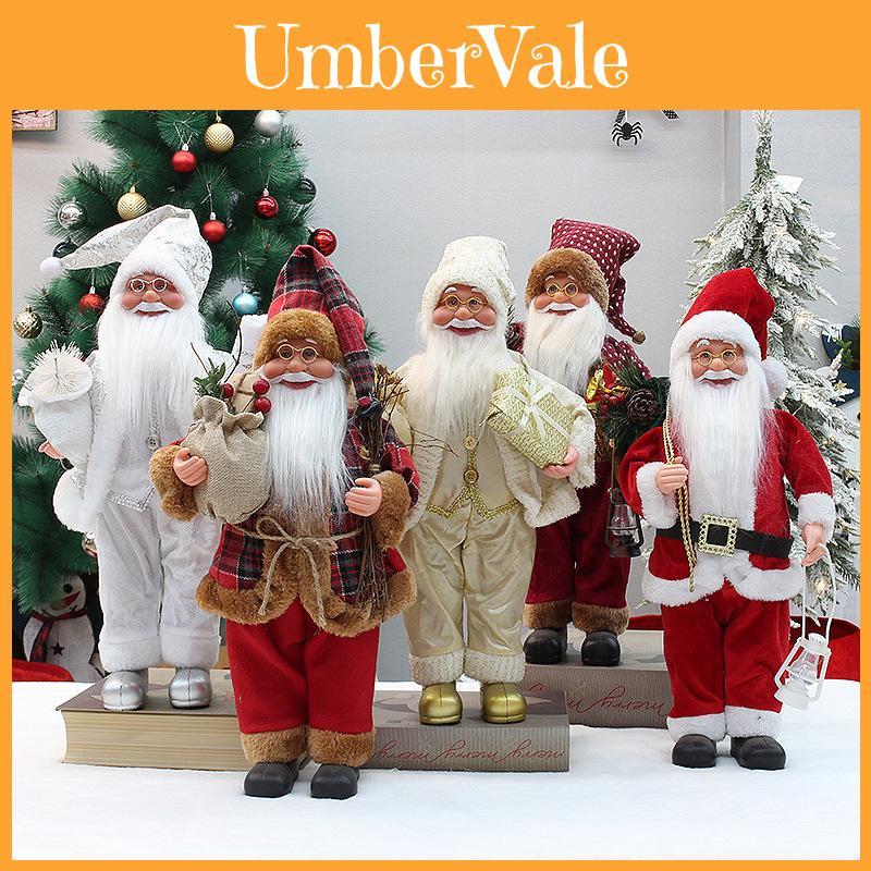 Christmas Santa Figurine Standing Holiday Decor For Home Windows