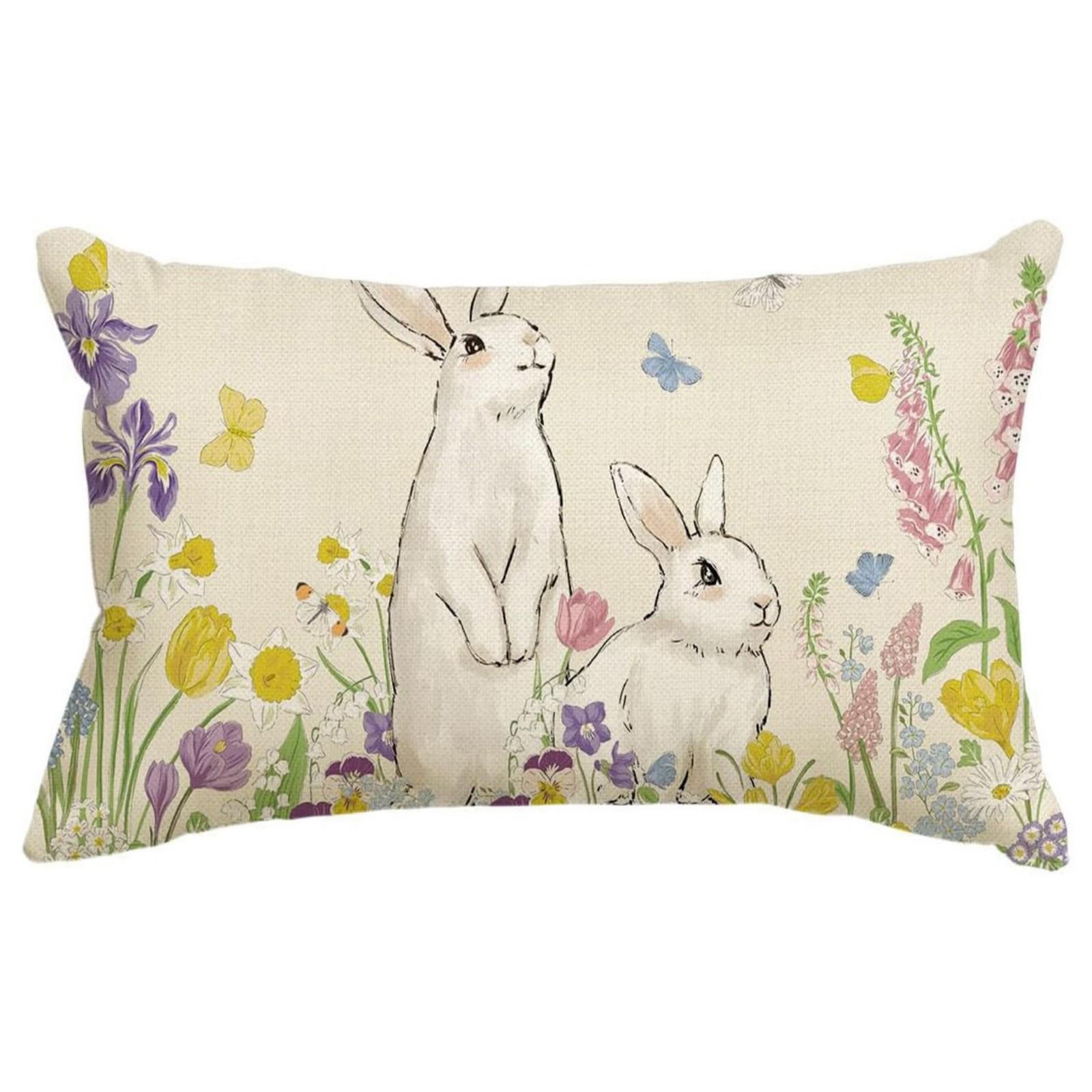 

Пасхальный Кролик Пасхальное Яйцо Декоративная Подушка для Украшения Праздничных Вечеринок, Подушка для Дивана, Подушка для Автомобильного Сиденья, Льняная Спинка, Наволочка One Size