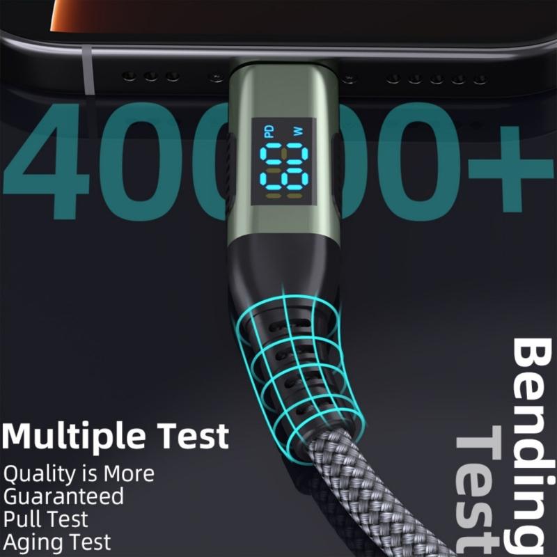 USB C to USB C Cable 100W Fast Charging Cord Long USB C Cable Speed  Data Cable Easy to Carry for Smartphones 