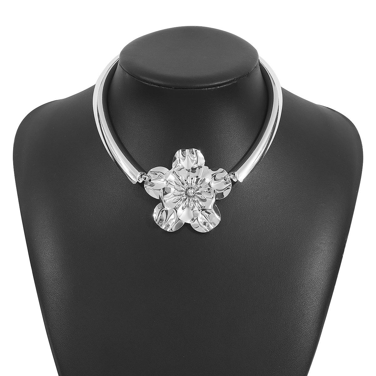 Модное ретро-ожерелье с цветами Tooxika, нишевое, легкая роскошь, темпераментное, металлическое