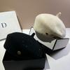 Japanese And Korean Fine Glitter Styling Beret Irregular Edge Pressing Painter Hat Bud Girl