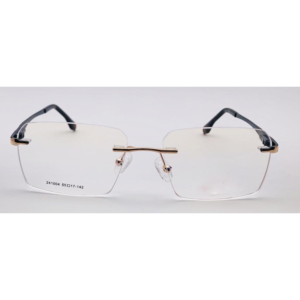 RSINC Randlose Fassung/Brille/Sehbrille Metall, Für Männer und Frauen, Tom Gold Schwarz 241004 55-17-142 (IB-12) N2 Tom Harry Gold Schwarz | IB 12