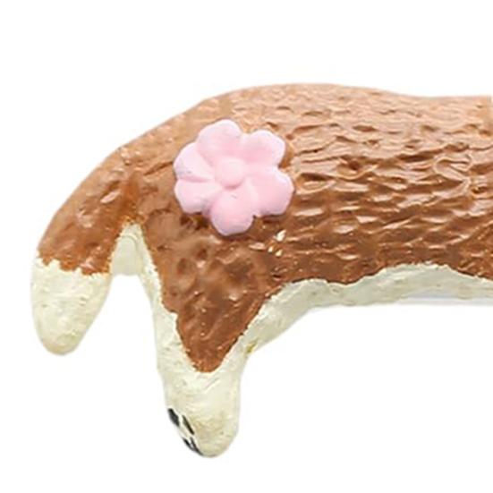 5 Pcs Mini Cute Dog Computer Monitor Decor Plastic Dog Figurine Car Dashboard Accessories for Office Desk PC Decoration