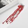 Exaggerated Imitation  Tassel Chain Brooch Clothing Tie Pin Bead Fixed Ornament Banquet Party Jewelry Accessories Gifts