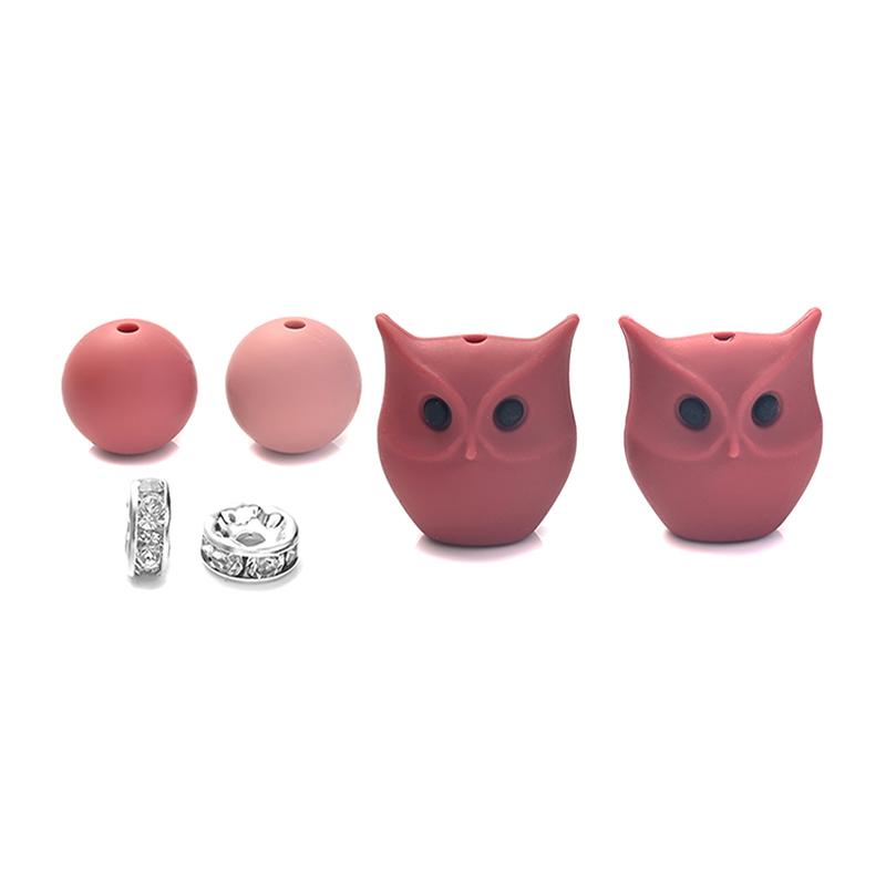 32Pcs New SIlicone Beads Round Animal Shape Focal Beads DIY Pacifier Chain Bracelets Jewelry Making Teether Accessories