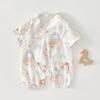 Bamboo Baby Summer Short Sleeve Romper - Gauze Fabric, Newborn Onesie Outfit