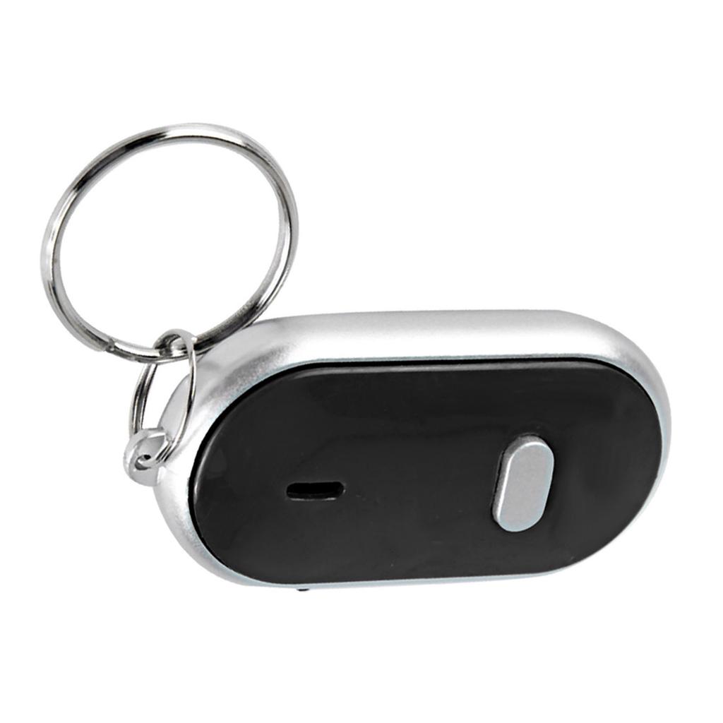 Sprachsteuerung Anti-Verlust-Gerät Whistle Key Finder Schlüsselanhänger Locator Tracer (Schwarz)