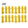 Miniature Garden Fence 2 Pcs Mini Wood Micro Landscape Ornaments 4x1.2 Inch Fairy Small Picket Figurine for Dollhouse Home Plant Pot DIY Crafts Door