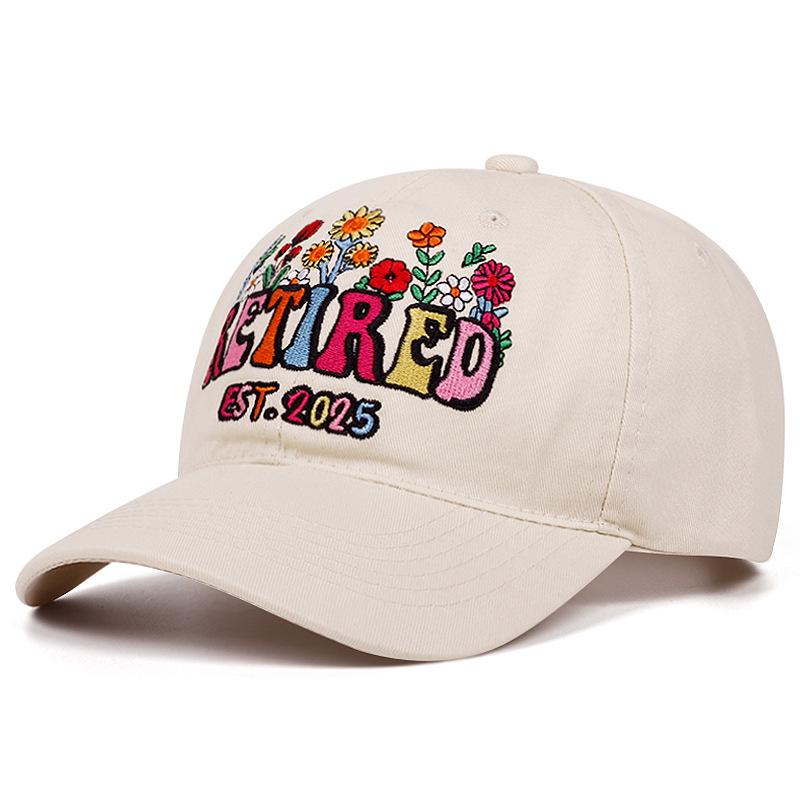 Retired Embroidered Baseball Cap Outdoor Soft Top Cap Casual Hip Hop Daddy Style Retirement Cap