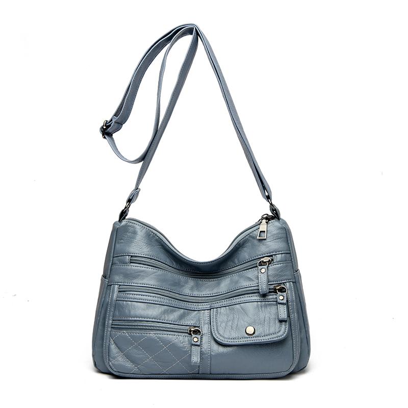 PU Mehrfachfach Umhängetasche Mehrfachtaschen Damen Crossbody-Tasche Muttertasche