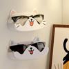 Cartoon Cat Sunglasses Display Holder Wall Mounted Wardrobe Decoration Glasses Storage Rack Punch-free Home Tidying
