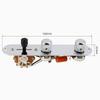 Domofa Loaded Telecaster Electric Guitar Control Plate Pre-wired 3-Way Switch 500K Potentiometer Tone Volume Knobs Wiring Harness Chrome