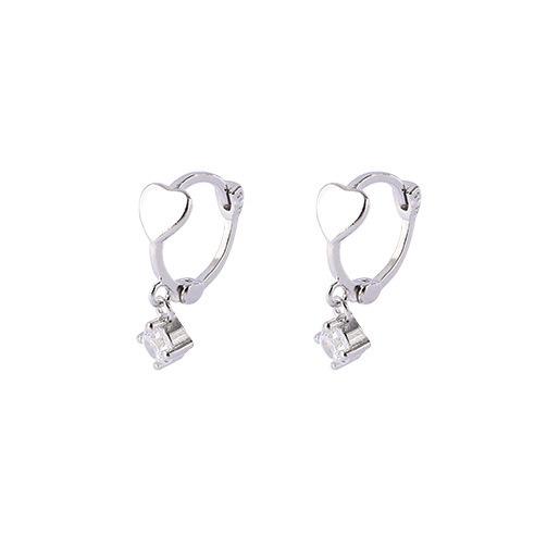 

Повседневные универсальные серьги-пряжки Love Ear для женщин, нишевый дизайн, сладкие серьги с бахромой из циркония, украшения для ушей в форме сердца