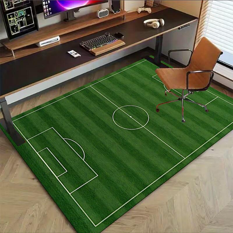 1PC soccer field Non-Slip Floor Carpet Compatible for Office&Living Room&Bedroom&Dining room - Flat - Weave Machine-S0369