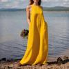 Supply Europe and the United States New Style Solid Color Summer Sleeveless Backless New Design Women's Dress Women