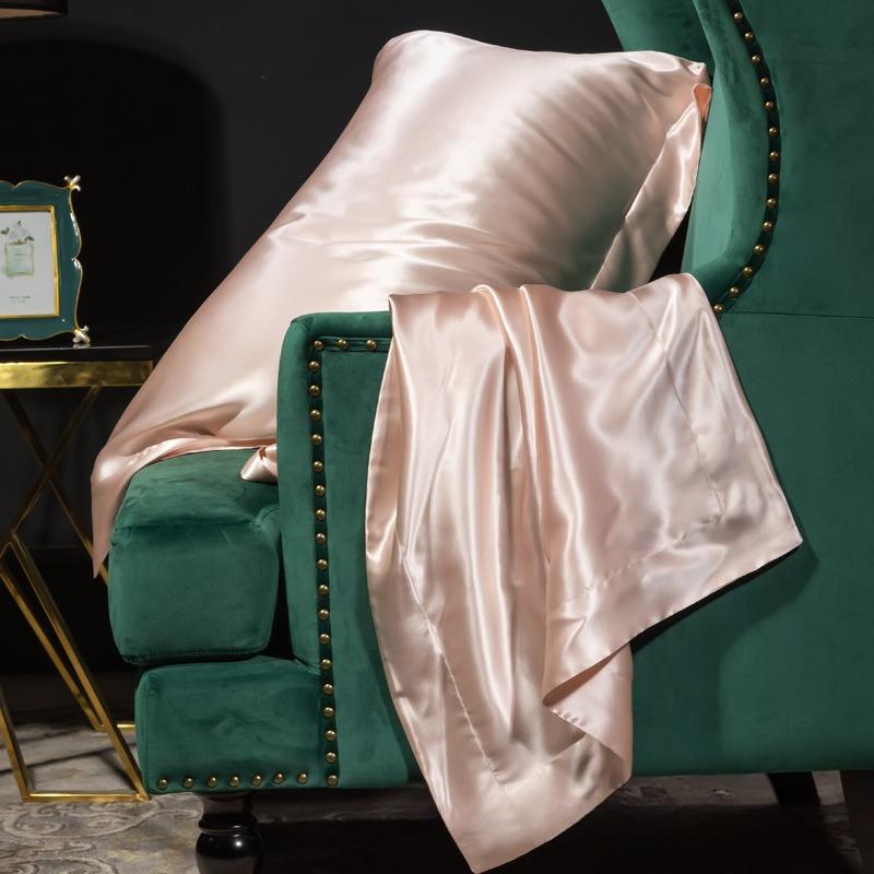 2PCS 100% Pure Silk Pillowcase Real Natural Silk Pillowcase Mulberry Silk Pillowcase