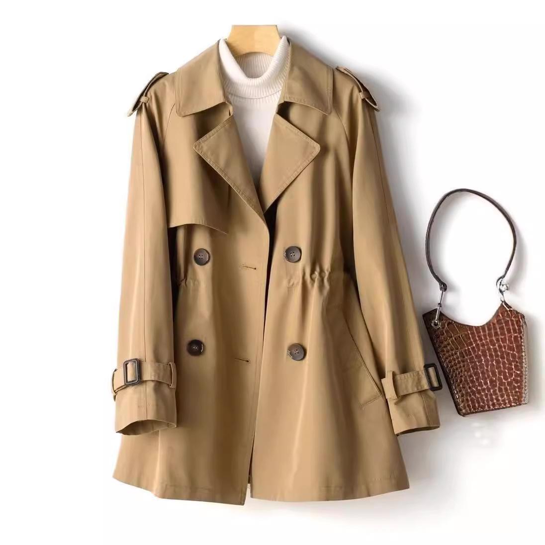 

Весна и осень новый стиль ветровка средней длины маленькая мужская талия британский стиль модная куртка талия регулируемая 4XL