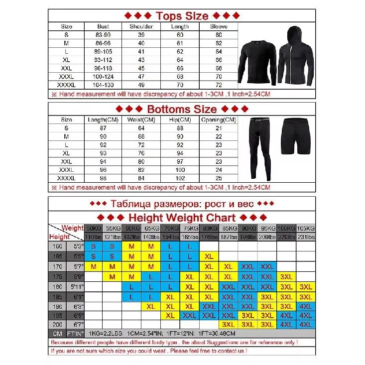 Men's 5pcs Sets Boxing Suit Rashguard Male Kit MMA Compression Clothing Men Long-sleeved T-shirt+leggings Tracksuit Sport Suit