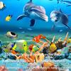 2D Tropical Fish Underwater Tapestry Sea Life Studio Background Cloth