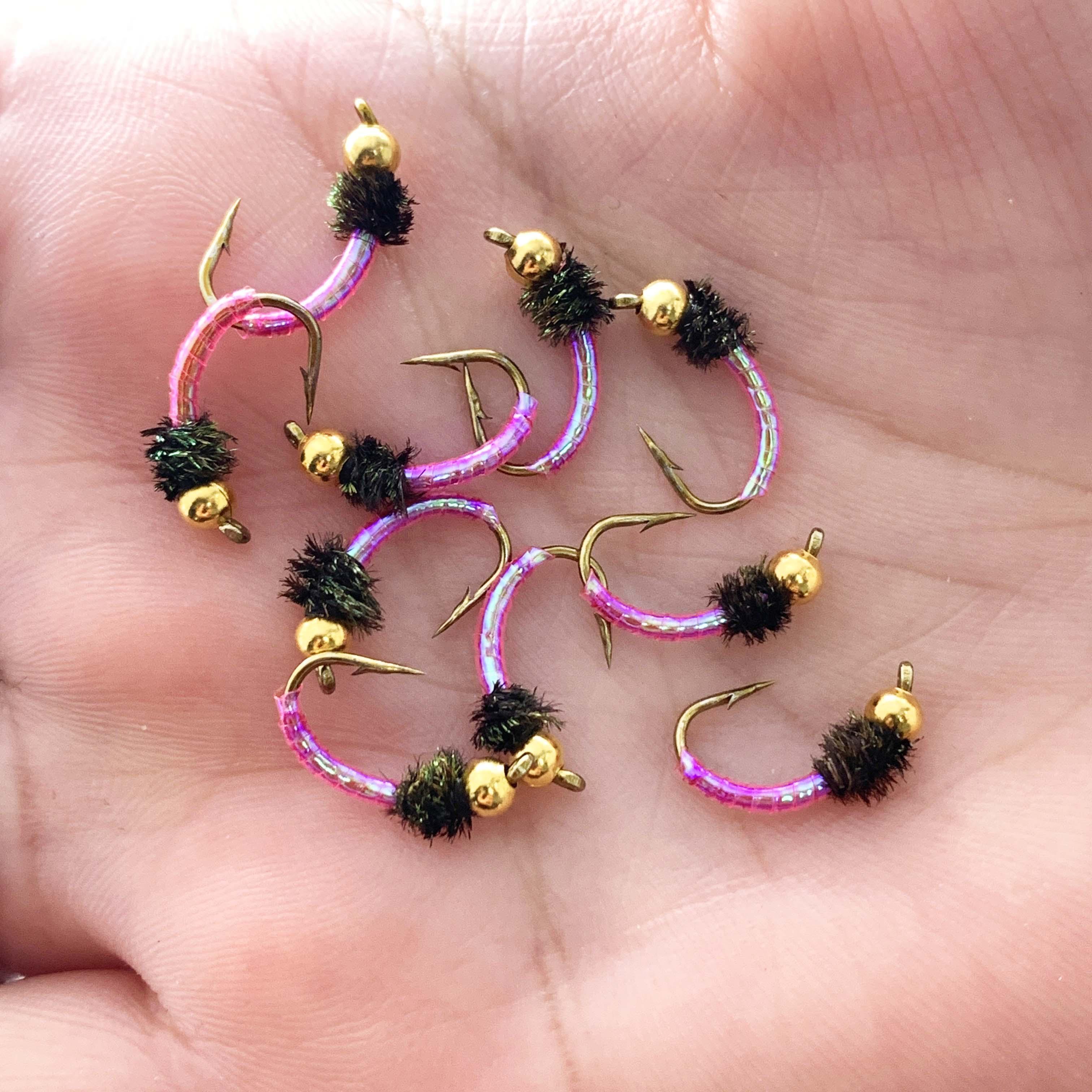 5/10/20/30 шт. латунные головки мошек нахлыстом для рыбалки 10 # форель/бас/окунь/сом — фото 10