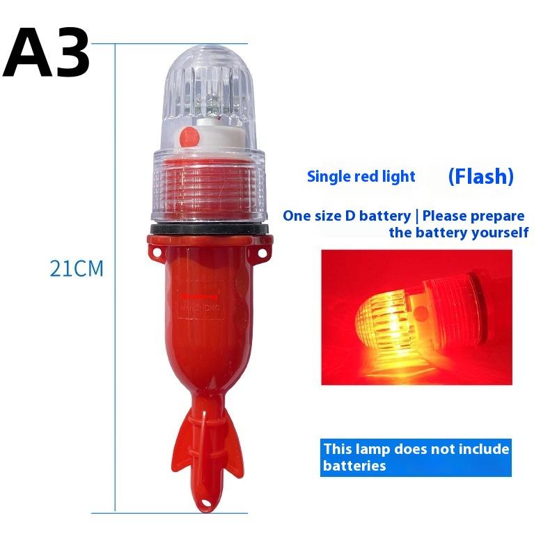 Waterproof Net Flash Warning Light Marine Signal Light Waterproof LED Fishing Light Fishery Double Flash Lamp Buoy Signal Light