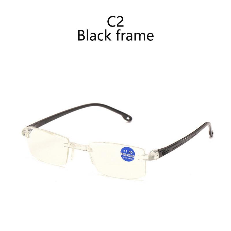 Ultralight Rimless Reading Glasses Women Men Business Anti-Blu-Ray Computer Reading Glasses Presbyopia Reader 1.5 Women