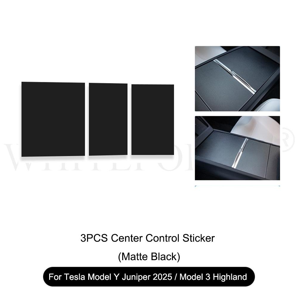 For Tesla Model Y Juniper & Model 3 Highland Center Console Panel Sticker Protective Film Scratch Protection Sticker Accessories