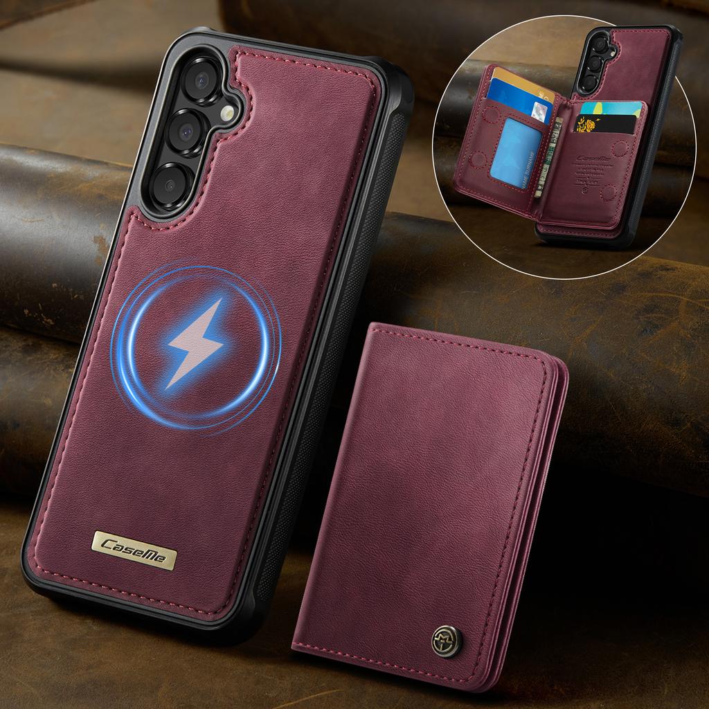 Für Samsung Galaxy A17 5G/Galaxy A17 4G Magnetische Hülle CASEME ME80 Serie Leder PC TPU Handyhülle mit Abnehmbarem Portemonnaie