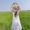 Summer sunshade straw hat women's sunscreen UV protection straw weaving big brim beach hat sweet elegant bow sun hat