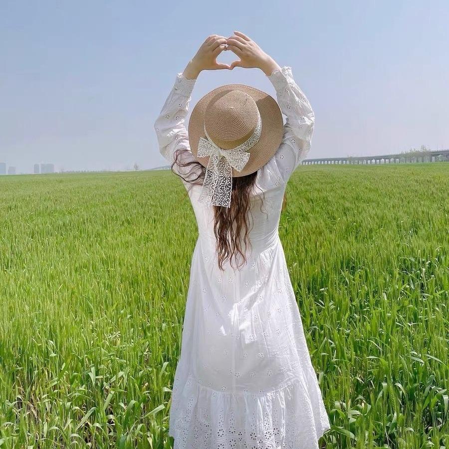 Summer sunshade straw hat women's sunscreen UV protection straw weaving big brim beach hat sweet elegant bow sun hat