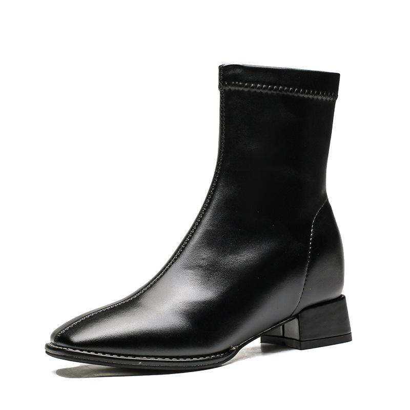 

Зимние женские теплые ботильоны модные квадратные носки женские элегантные квадратные низкие каблуки короткие ботинки женские роскошные ботинки челси 31