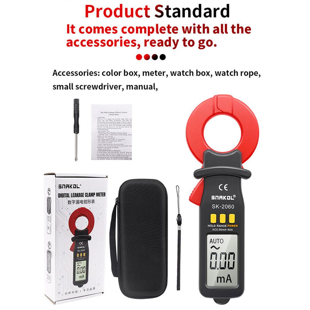 3 1 2 Digit Auto Ranging Digital Current Clamp Meter High Precise AC Measurement Tool 30mm Jaw with Data Hold Automatic