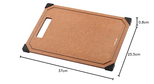 ZWILLING Wood Fiber Cutting Board, Brown, Medium Size. Scratch-resistant, Dishwasher Safe. [Official Japanese Retailer] Z1031-038