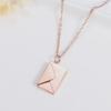 Stainless Steel LOVE Envelope Necklace Blank Pendant