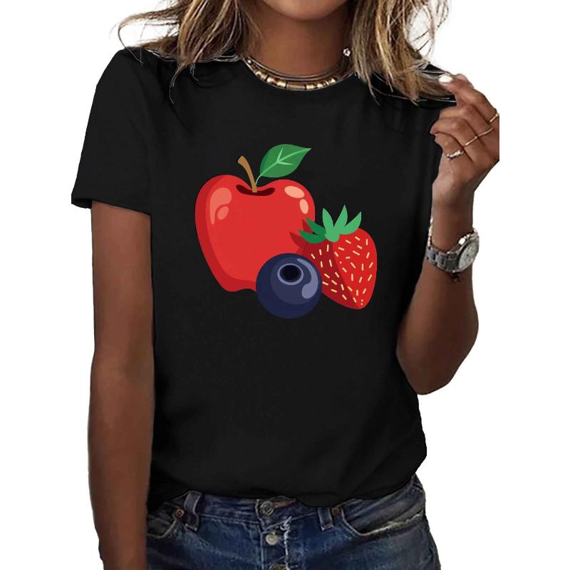 

Women s Casual Trendy Print Polyester Short Sleeve Top Wrinkle Resistant Easy Care Summer Office Top XXL чорний