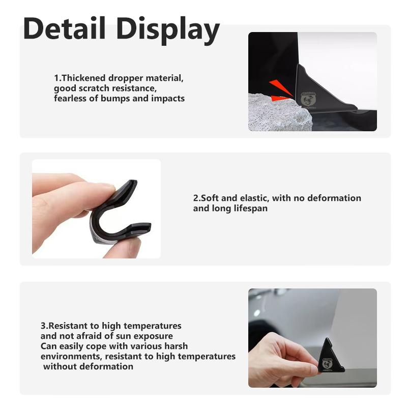 NGB5   For Abarth 4Pcs Car Door Corner Cover Anti-Scratch Protection Sticker Auto Accessories FIAT 500 FR Doblo Siena Tipo Stilo UNO