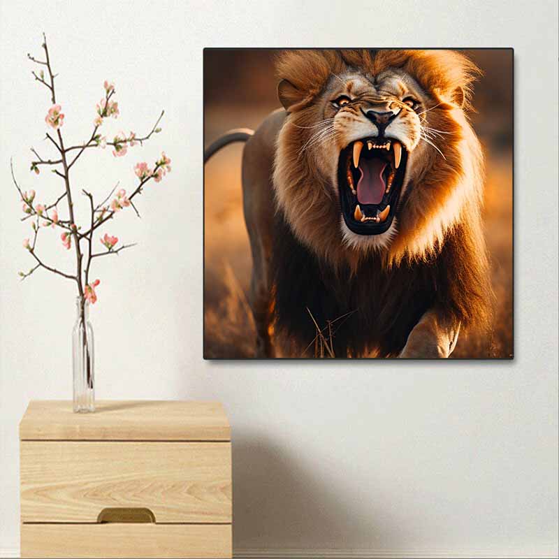 New Arrival 5D DIY Full Circle Diamond Painting "Lion" Embroidery Cross Stitch Home Decor Gift