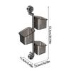 Strong Adhesive Wall Hanging Basket For Kitchen Countertop Modern Plastic Storage Container Easy Mount Design Removable Home Organization Tool