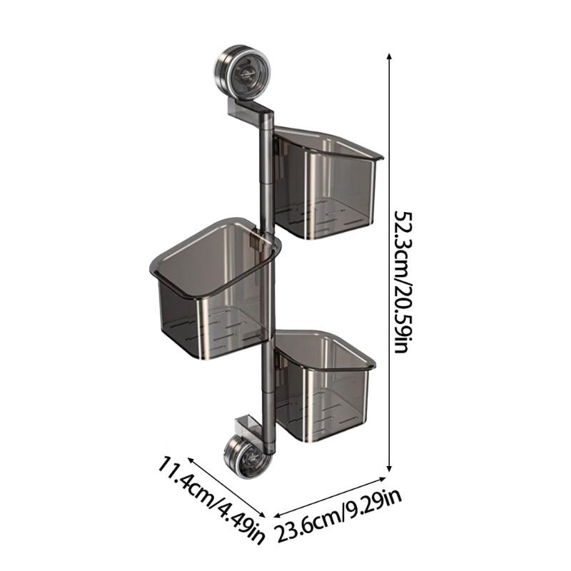 Strong Adhesive Wall Hanging Basket For Kitchen Countertop Modern Plastic Storage Container Easy Mount Design Removable Home Organization Tool