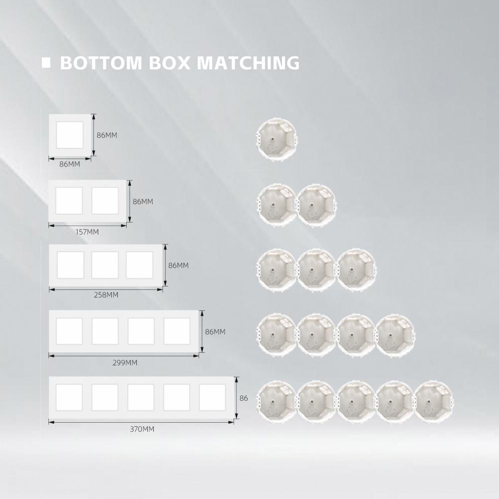 New Design 86 Series 1 Gang  Glass Light Switch Remote Wall Light Switch Electrical Switch and Sokets Luxury Wal