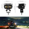 KAWELL 40W Motorcycle Fog LED Work Mini Rectangular Motorcycle Auxiliary Color Yellow White Integrated Low and High IP68 Compatible with Long Lifespan
